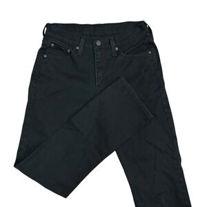 Levis 513 Jeans Mens 28X32 Black Denim Original Riveted Slim Straight